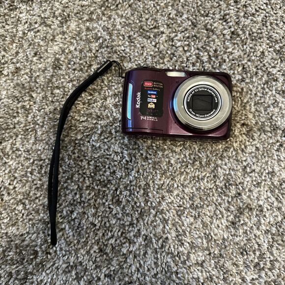 Kodak EasyShare C195 5X Optical Lens Digital Camera Red Tested Working - Picture 1 of 8